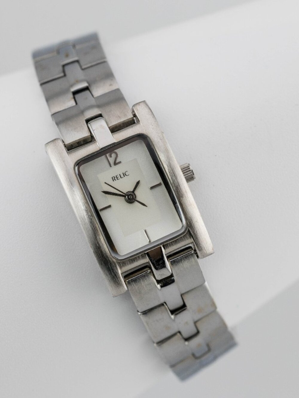 Relic All Stainless Steel Quartz Analog Women's Watch New Battery